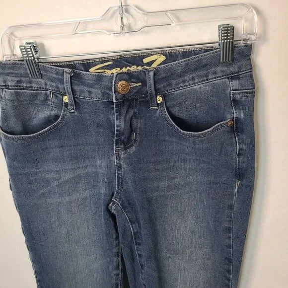 SEVEN 7 Women's High Rise Skinny Cotton Blend Denim Blue Jeans-Size 4 - Picture 3 of 10